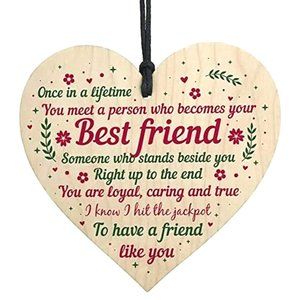 Best Friend Gift Wooden Ornament Sign
